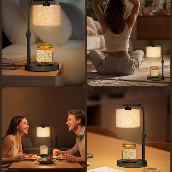 Candle Warmer Lamp with Timer Dimmer, Height Adjustable Electric Candle Lamp War - Picture 7 of 7